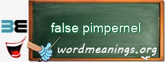 WordMeaning blackboard for false pimpernel